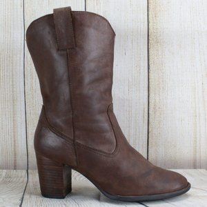 BORN CROWN Mid Calf Heeled Boots Size 9